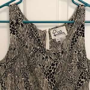 Size 4 silk Lilly Pulitzer vintage zebra dress